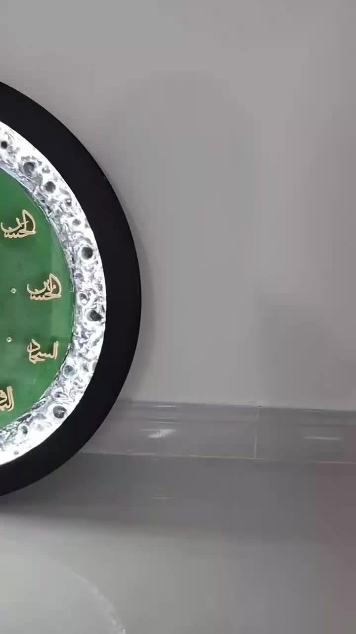 تابلو ساعت ظهور مزین به نام 12 امام|ساعت دیواری و تزئینی|قدس, شهر‌قدس|دیوار