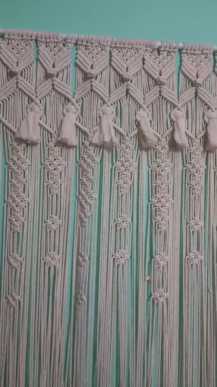 پرده مکرومه|پرده، رانر، رومیزی|محمدیه-قزوین, |دیوار