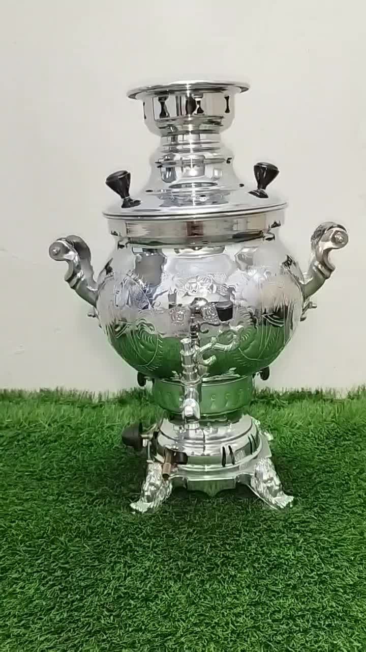 سماور قلم زنی 6لیتری نو‌ برند ثمین|سماور، چای‌ساز، قهوه‌ساز|تهران, شهرک رضویه|دیوار