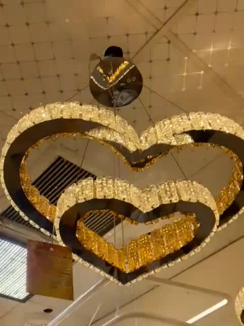 لوستر مدرن کریستالی مدل قلبی 30×50|لوستر و چراغ آویز|تهران, امام زاده حسن|دیوار