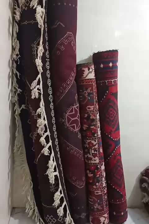 قالی خورجین تیور تبره وریس دستباف قدیمی|فرش|لردگان, |دیوار