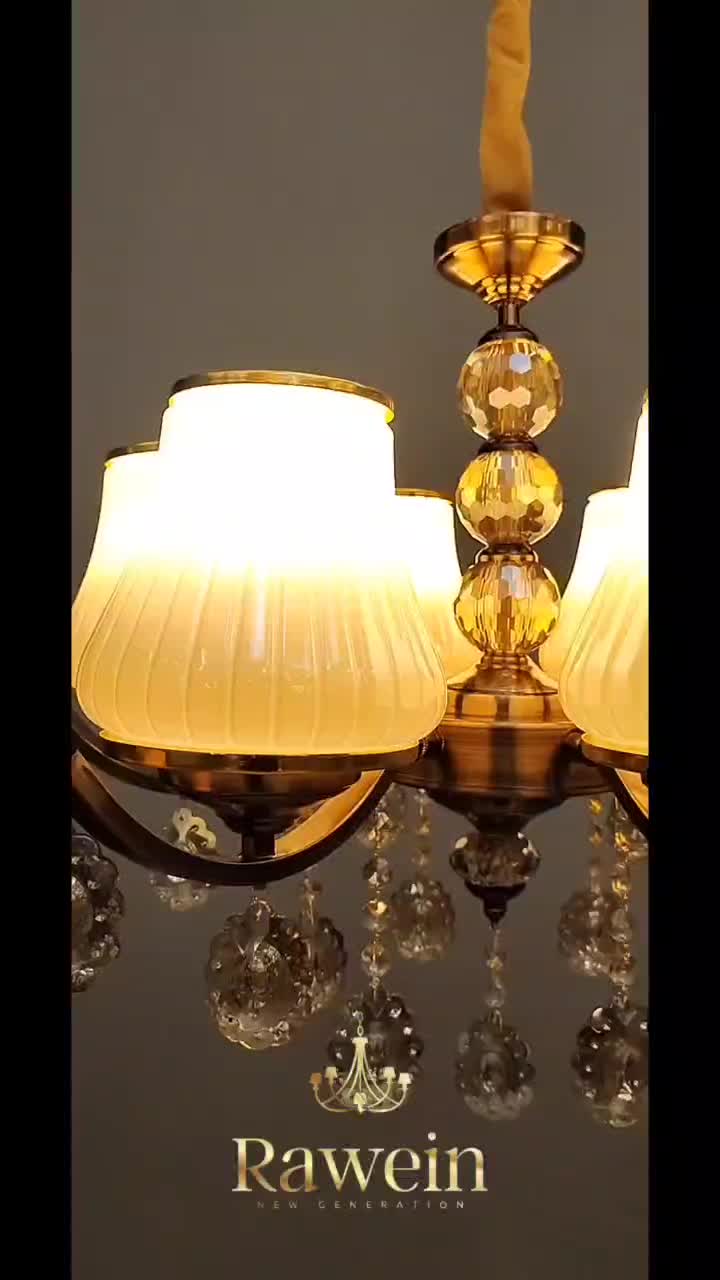 لوستر وِلیا / کلاسیک مدرن/ جلوهای گرم و چشمنواز|لوستر و چراغ آویز|شهریار, شهریار|دیوار