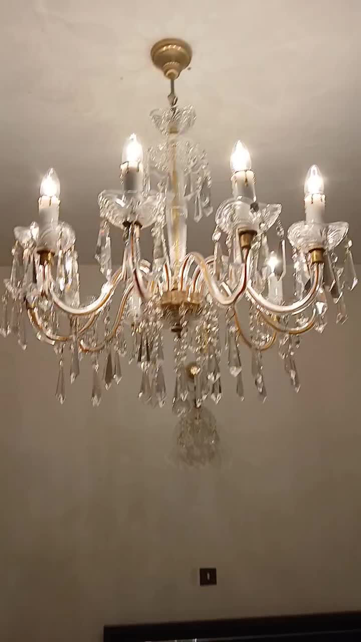یکجفت لوستر۱۰شاخه کریستالRCRایتالیا|لوستر و چراغ آویز|تهران, درکه|دیوار