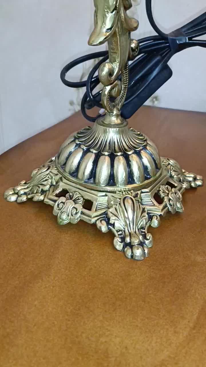 شمعدان یا آباژور برنزی فرشته (توضیحات بخونید)|چراغ خواب و آباژور|تهران, خاک سفید|دیوار