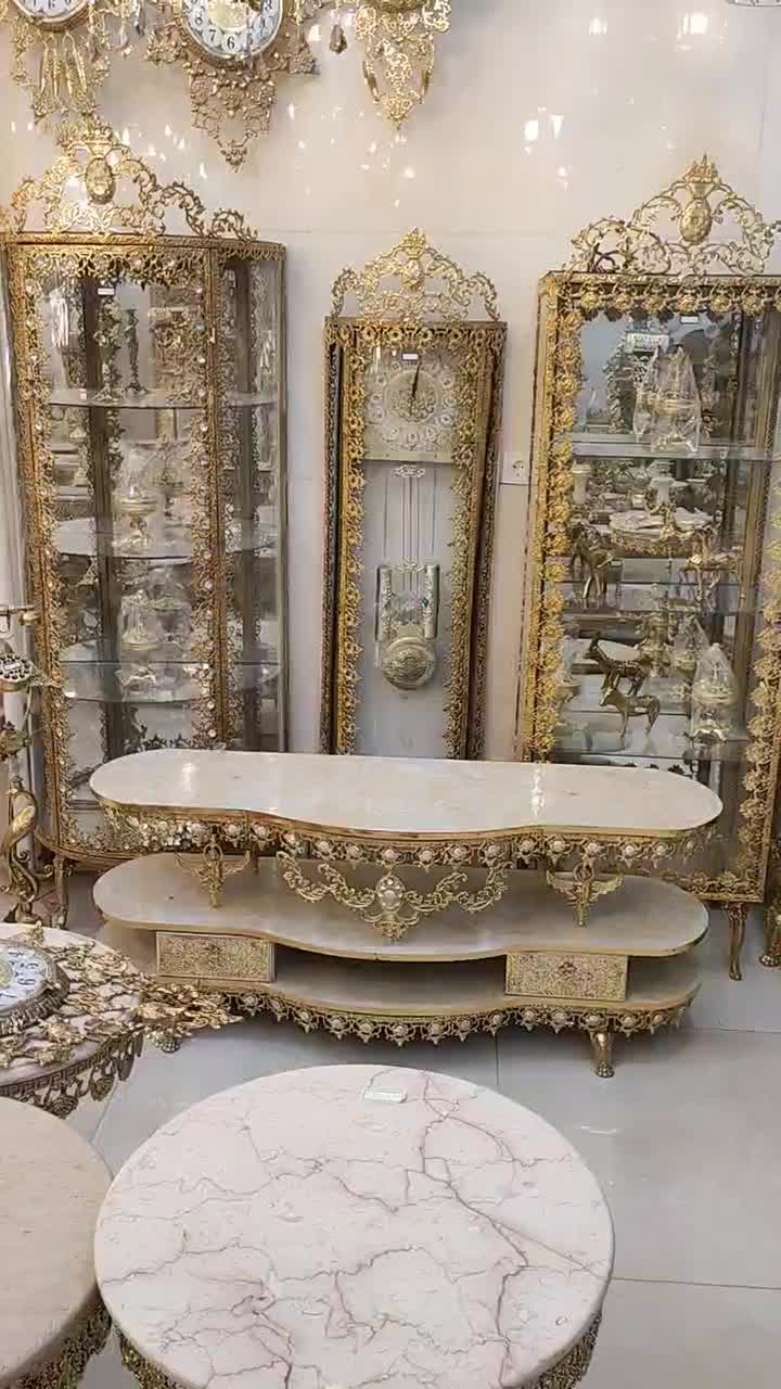 کنارسالنی بوفه ساعت میز تلویزیون برنجی خالص|میز تلفن|مشهد, طلاب|دیوار