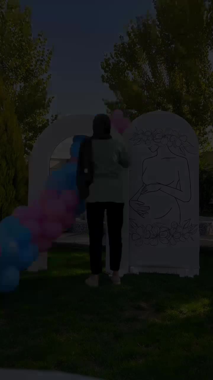 دکور تعیین جنسیت بادکنک آرایی|خدمات پذیرایی، مراسم|اصفهان, ارغوانیه|دیوار