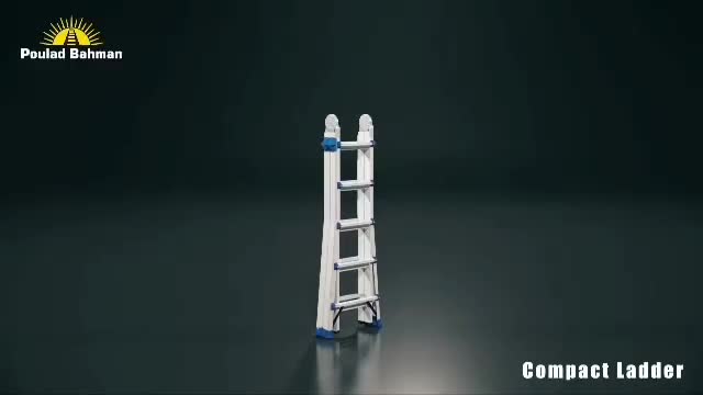 نردبان آلمینیوم چهار تکه(مفصلی)|ابزارآلات|شهرکرد, |دیوار