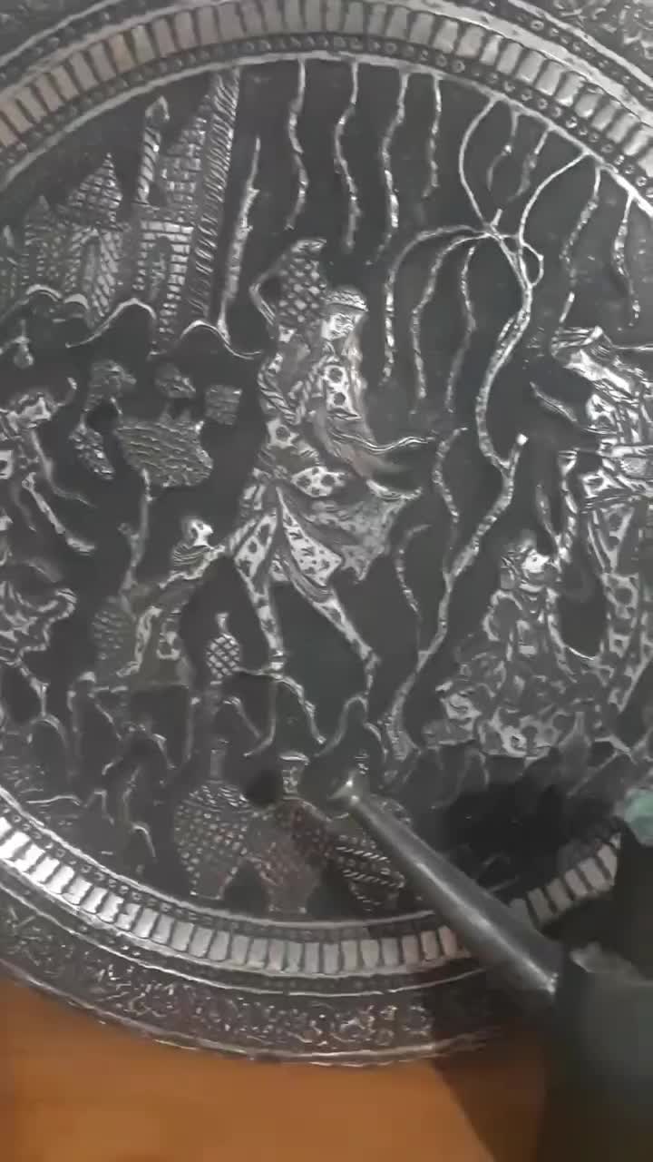 دیوارکوب مسی بزرگ قدیمی|کلکسیون اشیاء عتیقه|بروجرد, |دیوار