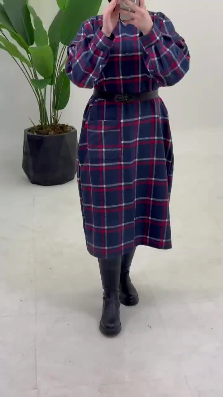 کفتان کمربندی/کفتان پاییزه/چارخونه پشمی|لباس|قم, باغ شازده|دیوار