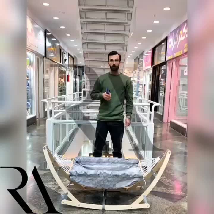 گهواره تنظیم شیب ضدرفلاکس ننو سنتی بانوج چوبی/یراق|تخت و صندلی بچه|تهران, بوستان شیان|دیوار