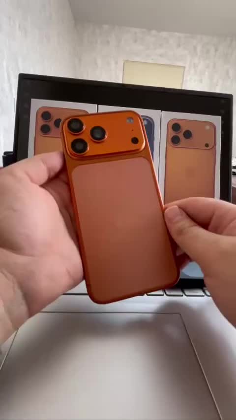 گوشی آیفون کپی 17 پرومکس نارنجی هدیه ساعت هوشمند|موبایل|کرج, حیدرآباد|دیوار