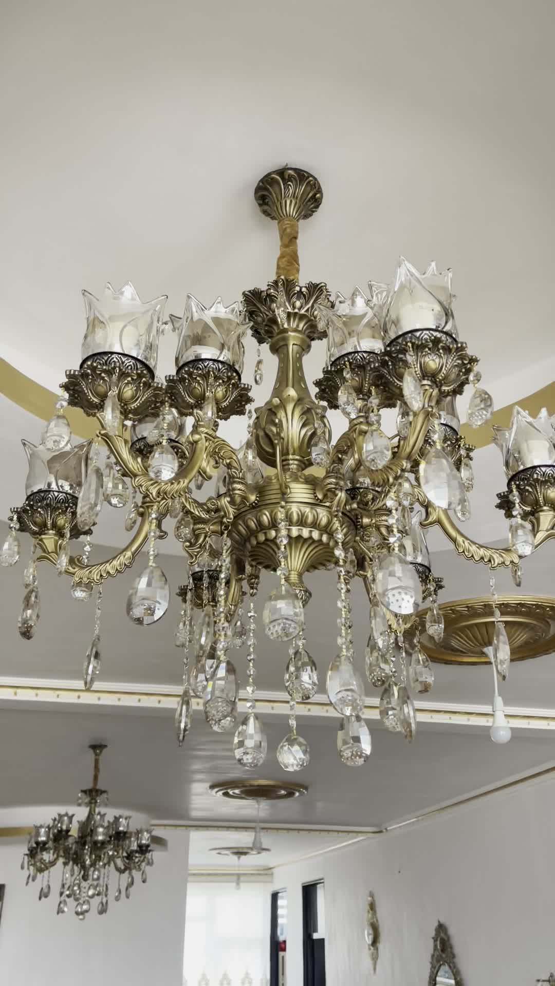 لوستر برنز۲جفت|لوستر و چراغ آویز|خسروشاه, |دیوار