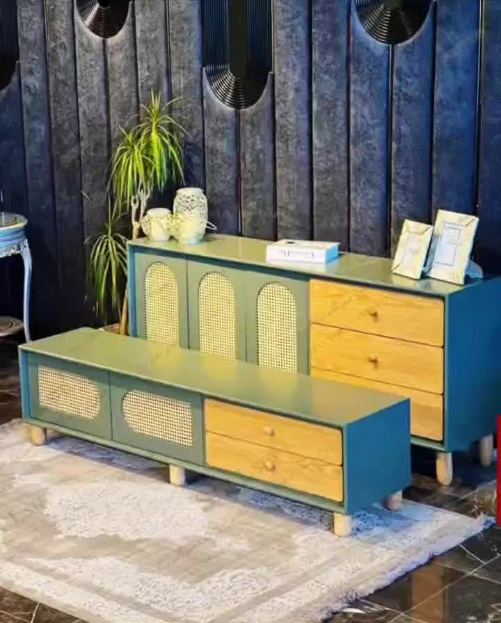 آینه کنسول مینیمال روکش چوب اینه کنسول میزتلویزیون|بوفه، ویترین، کنسول|ملایر, |دیوار