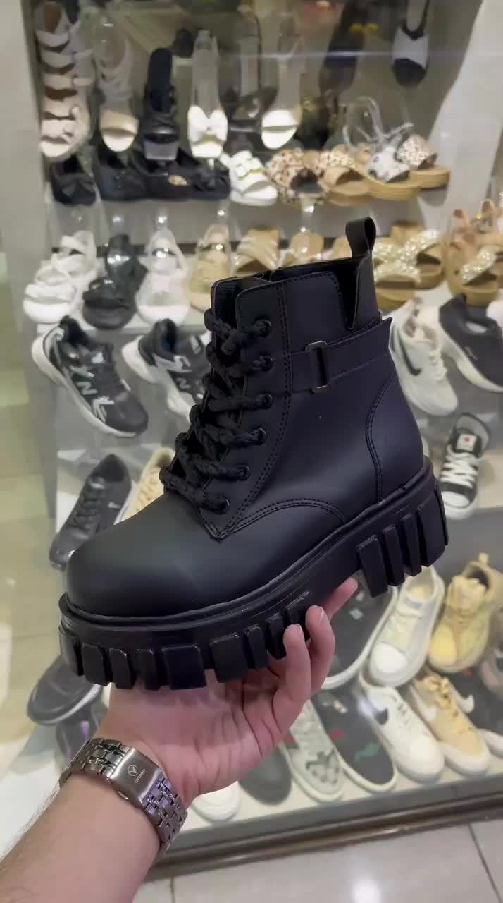 نیمبوت پوتین نیم بوت کفش لژدار اسپرت مشکی زنانه|کیف، کفش، کمربند|تبریز, |دیوار