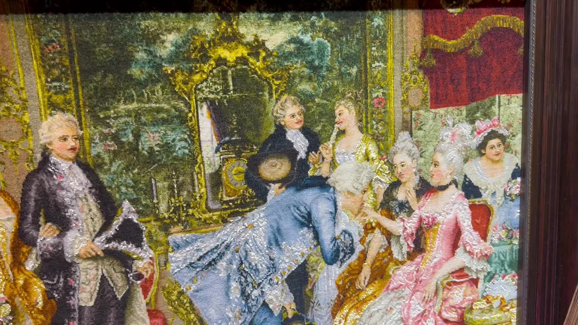 تابلو فرش دستباف طرح مجلس عشق|تابلو فرش|تهران, بازار|دیوار