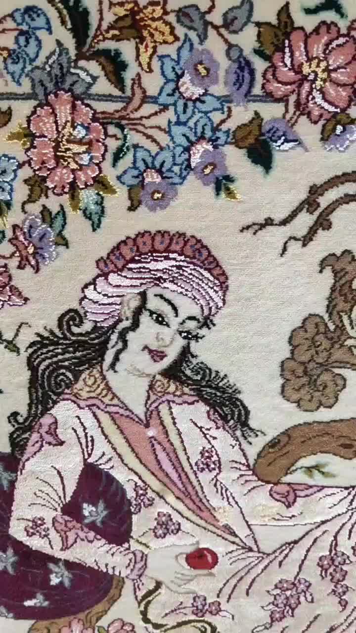 فرش و تابلو فرش دستباف چله ابریشم|فرش|تبریز, |دیوار