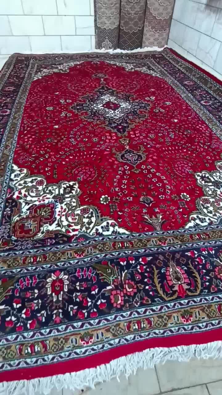 تک6متری دستباف نقشه کرمان قلم مارک(فلاح)|فرش|خوی, |دیوار