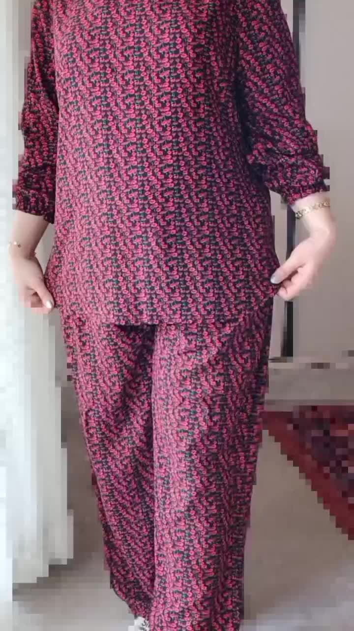 شومیز تیشرت شلوار گل رز قرمز|لباس|تهران, بیبی شهر بانو|دیوار