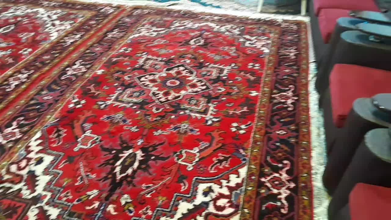 فرش دستبافت جفت۶ متری نو هریس|فرش|تبریز, |دیوار
