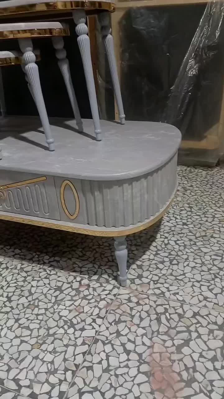 میزجلومبلی بیضی دوکشووکیوم،جلومبلی بغل گردست کامل|مبلمان خانگی و میز عسلی|خمینیشهر, |دیوار