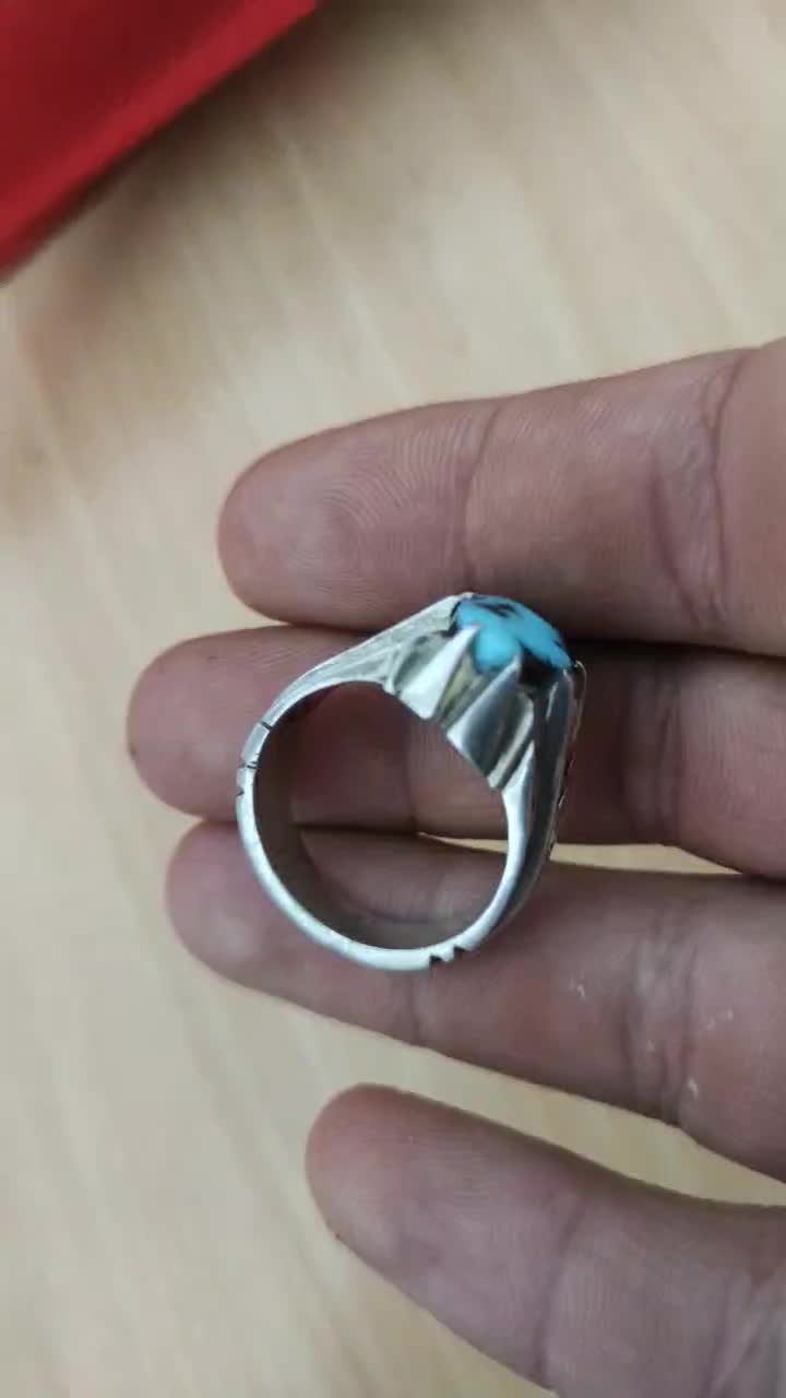انگشتر نقره فیروزه|جواهرات|اردبیل, |دیوار