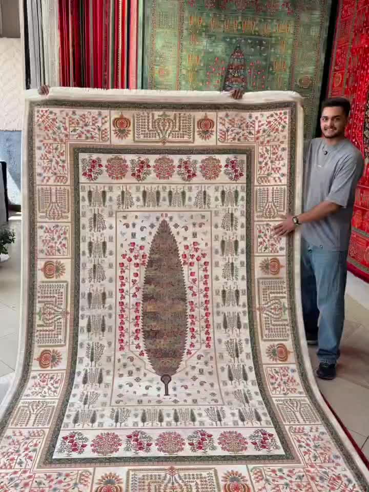 بهشتی در تار پود کرم سبز ۱۲۰۰ درختی جدید|فرش|بوشهر, |دیوار