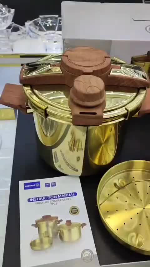 زودپز کرکماز دو قلو استیل طلایی 5/7 لیتر|ظروف پخت‌وپز|فردیس, منظریه|دیوار