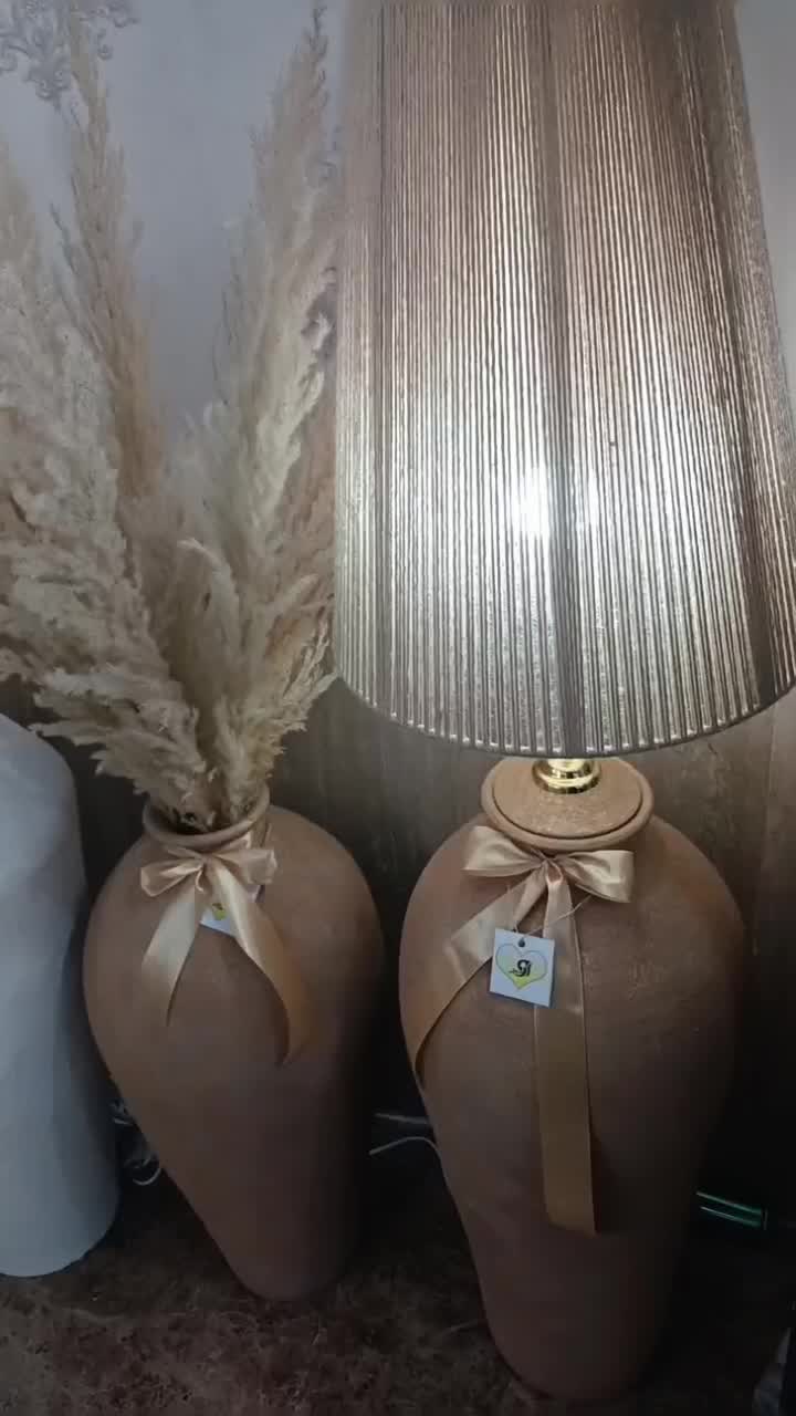 ست آباژور و گلدون دکوری مدل کوزه ای بلند|چراغ خواب و آباژور|تهران, شهرک محلاتی|دیوار