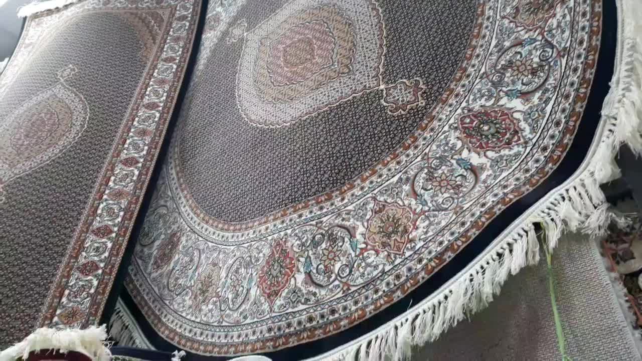 فرش ماهی دایره۷۰۰شانه مارک اخوان۱۵۰×۱/۵۰سایز|فرش|تبریز, |دیوار