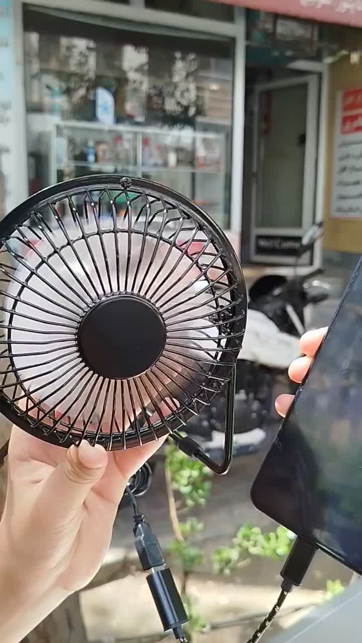 پنکه usb فلزی قابلیت روشن شدن با موبایل و پاوربانک|پنکه و تصفیه‌کنندهٔ هوا|سبزوار, قائم|دیوار