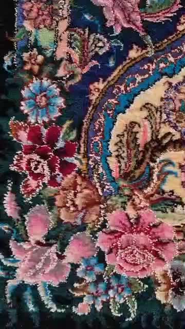 فرش سالاری زمینه سبز ابی|فرش|تبریز, |دیوار