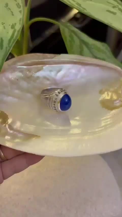 فروش انگشتر نقره با عقیق آبی|کلکسیون اشیاء عتیقه|تهران, دانشگاه شریف|دیوار