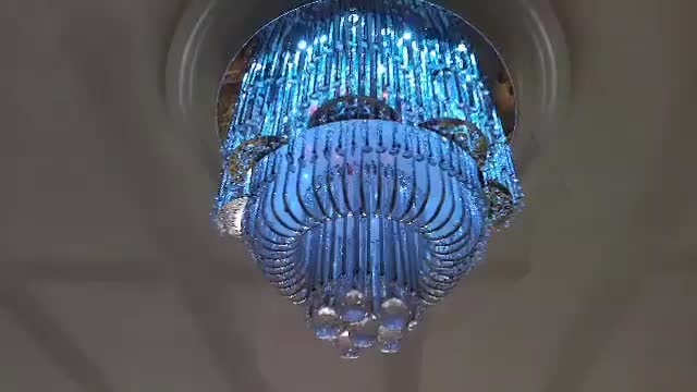 لوستر کریستالی کنترلی در حد نو|لوستر و چراغ آویز|تهران, جوادیه تهرانپارس|دیوار