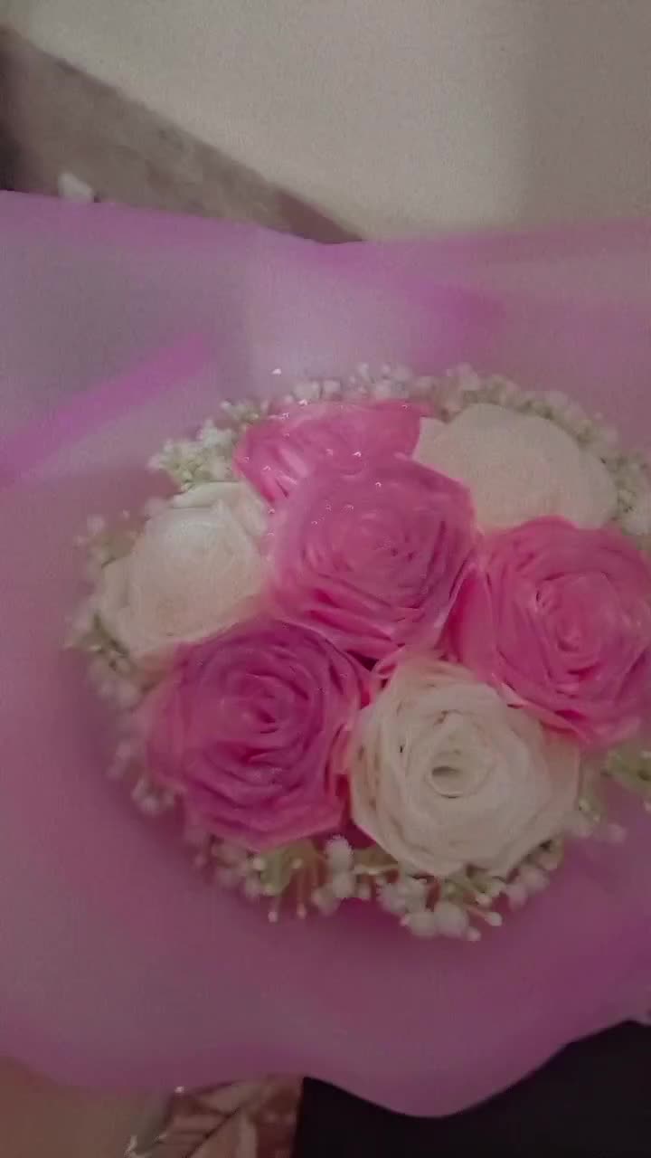 گل ربانی صورتی|گل مصنوعی|خوی, |دیوار