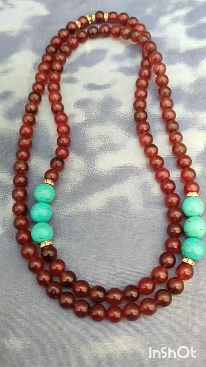 گردنبند در سرخ تیره و فیروزه|جواهرات|تهران, تجریش|دیوار