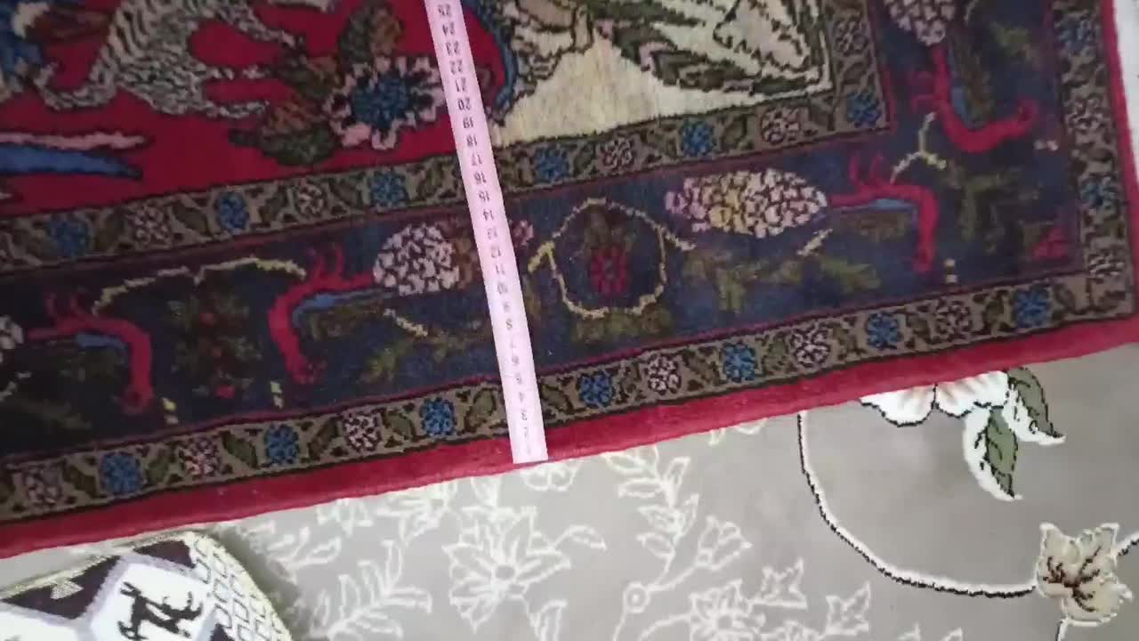 فرش دستباف طرح شکار بارتگ طبیعی|فرش|رباط‌کریم, رباط‌کریم|دیوار