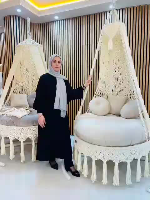 تاب ریلکسی مکرومه کار دست|صندلی و نیمکت|قم, زنبیل آباد|دیوار