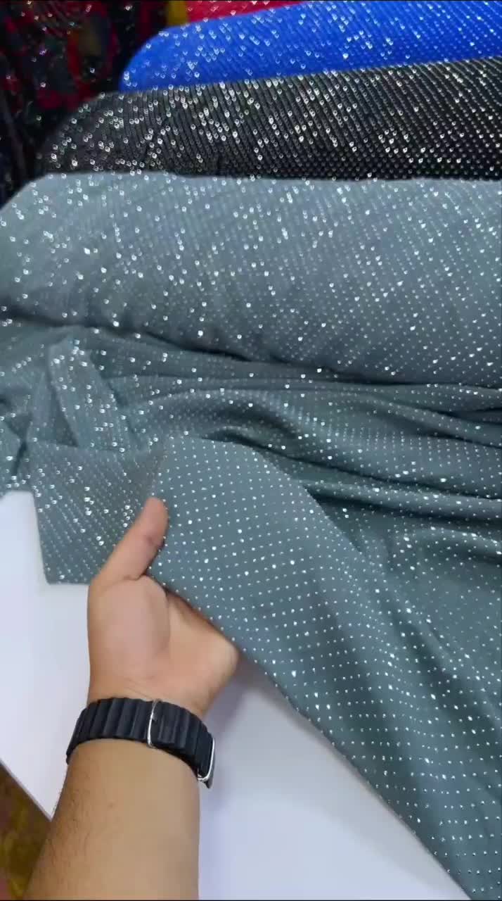 حریر ساریکا کارشده با نگین رزین  پرفروش|لوازم خیاطی و بافتنی|سمنان, |دیوار