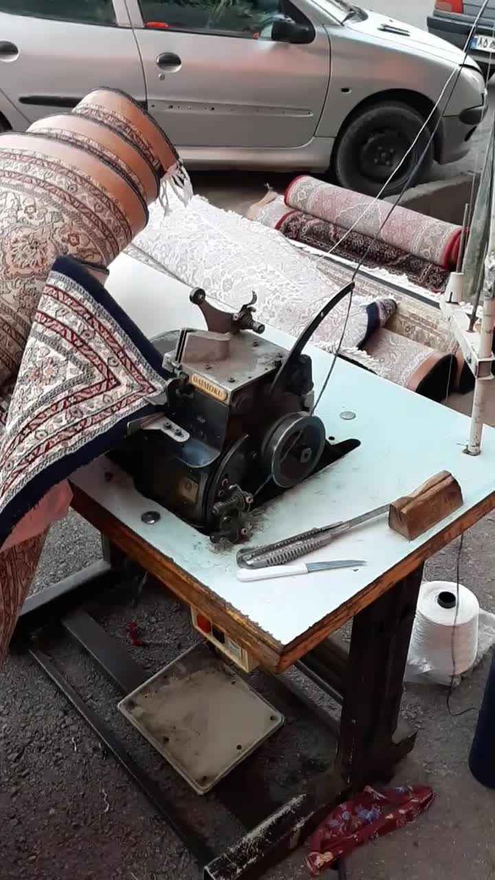 انواع گلیم کناره جدیدبادستگاه لبه دوزی(شیرازه فرش)|گلیم، جاجیم، گبه|اردبیل, |دیوار