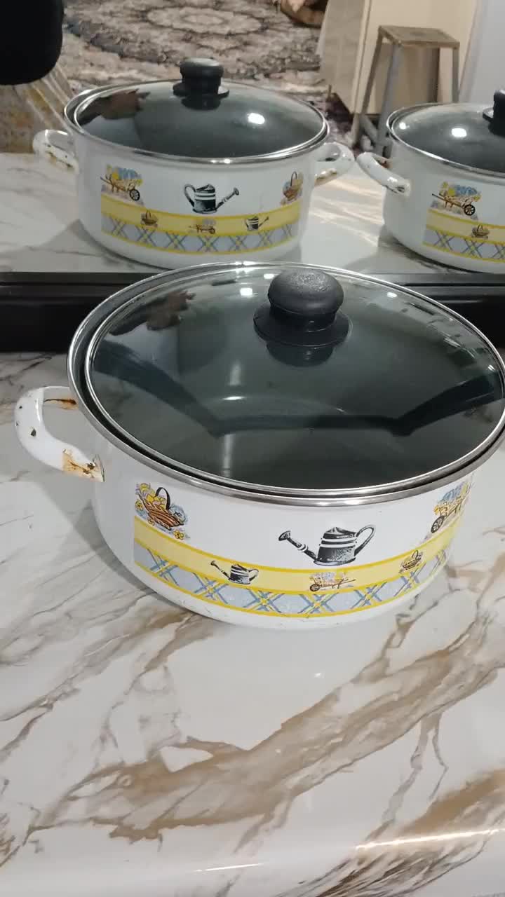 فروش ۵ عدد قابلمه لعاب و یک عدد سطل استیل|ظروف پختوپز|تهران, شهرک طالقانی|دیوار