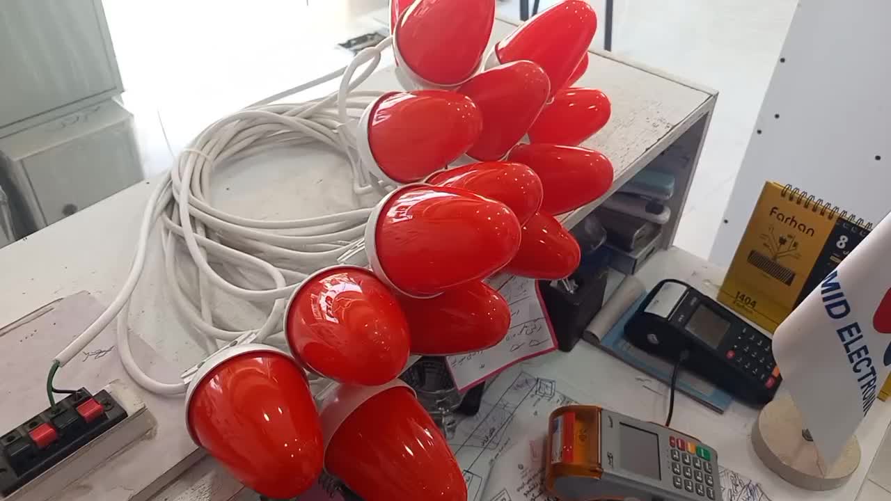 ریسه رنگ قرمز ضد آب|ریسه و چراغ تزئینی|چغادک, |دیوار