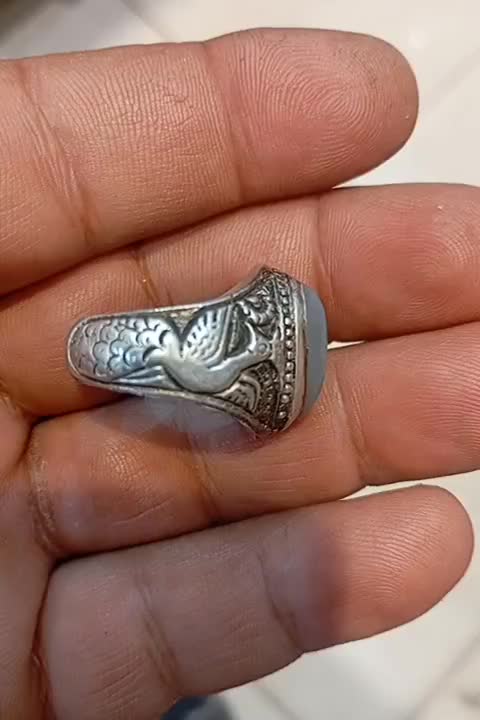 انگشتر نقره باباقوری دو چشم|جواهرات|شاندیز, |دیوار