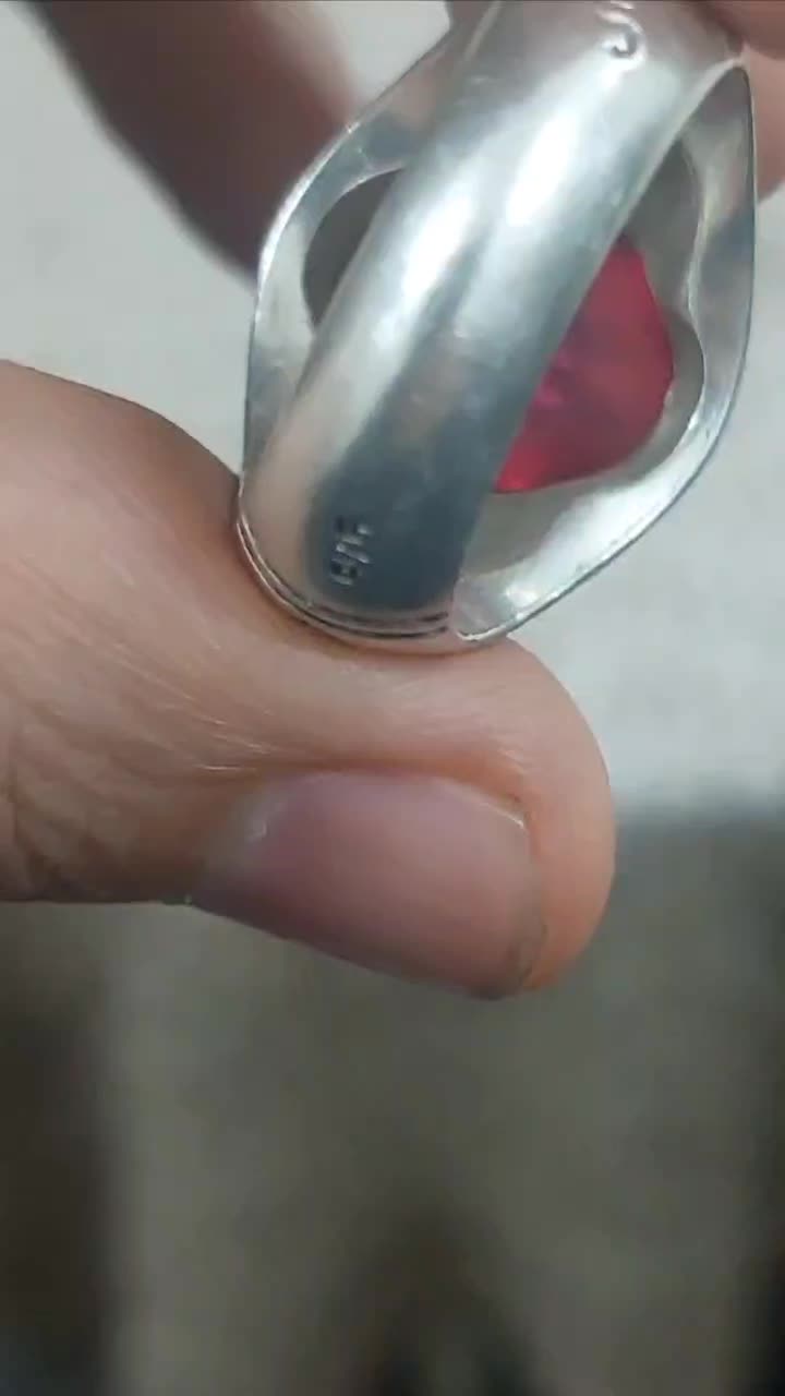 انگشتر یاقوت الماس تراش عبدالرزاقی اصل|جواهرات|خمینی‌شهر, |دیوار