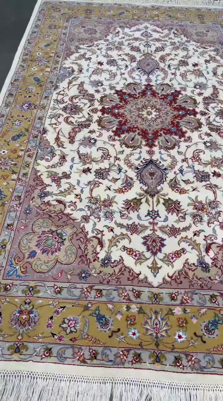 فرش دستباف گل ابریشم طرح تقی زاده ۱۷۵ تومن|فرش|مشکیندشت, |دیوار