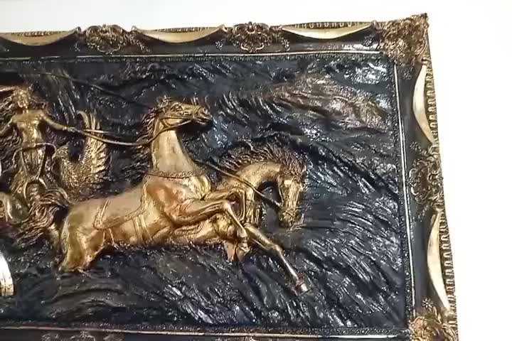 تابلو برجسته برنز کالسکه و ملکه نو نو.|تابلو، نقاشی، عکس|تهران, نظام‌آباد|دیوار