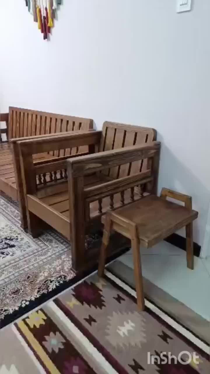 مبل هشت نفره ی چوبی|مبلمان خانگی و میز عسلی|شهریار, شهرک شاهد|دیوار