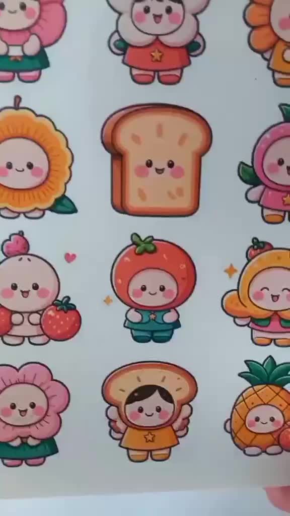 استیکرهای زیبا وفانتزی عروسکی،یلدایی|لوازم التحریر|گرمدره, |دیوار