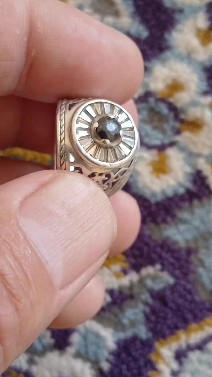 انگشتر الماس سیاه و سفید|جواهرات|خمینی‌شهر, |دیوار