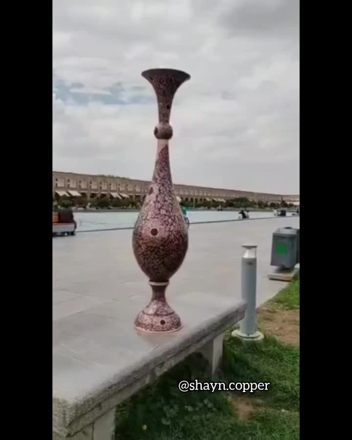 گلدان مسی مناسب تزئین مجالس و هتل و رستوران|صنایع دستی و سایر لوازم تزئینی|اصفهان, نقش جهان|دیوار
