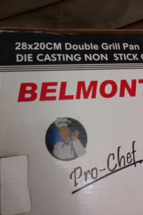 ماهیتابه چدن دو طرفه مارک( بلمونت BLMONT ) 20x28|ظروف پخت‌وپز|پرند, فاز ۵|دیوار